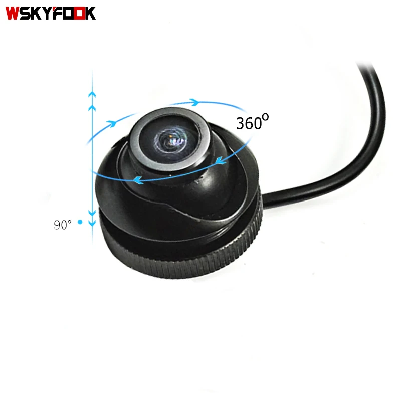 600L CCD 180 degree camera Fisheye LENS wide angle Rear Front side view reverse backup camera 360 rotato night vision waterproof