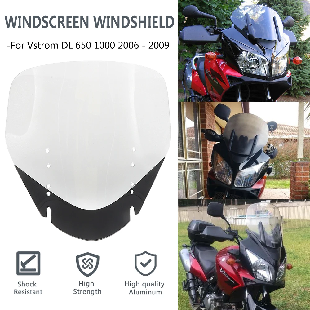 DL650 DL1000 Motorcycle Windscreen Windshield High Quality For Suzuki Vstrom V-strom DL 650 1000 2006 - 2009