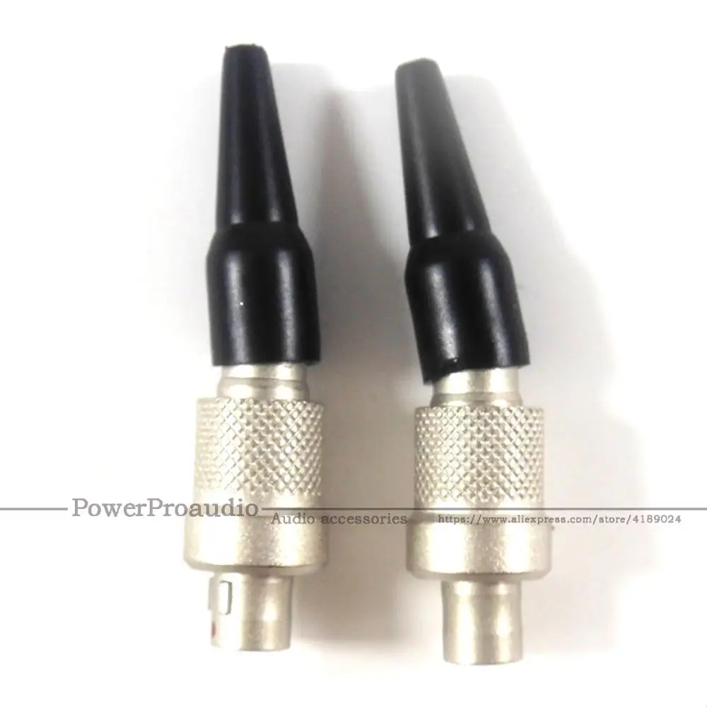 2PCS /LOT 3 Pin Stereo Screw Lock Connector fits for Sennheiser 2000 3000 and 5000