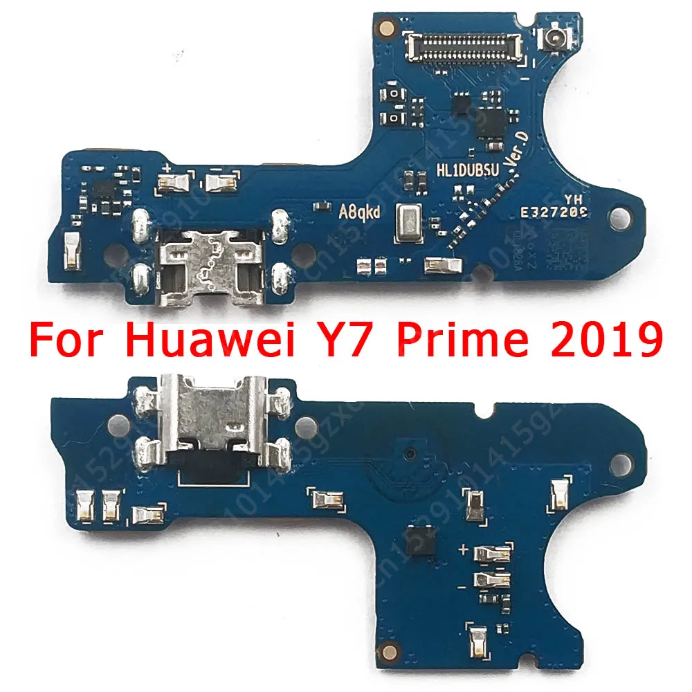 Charging Port For Huawei Y7 Prime 2019 Charge Board USB Connector PCB Ribbon Socket Flex Replacement Repair Spare Parts