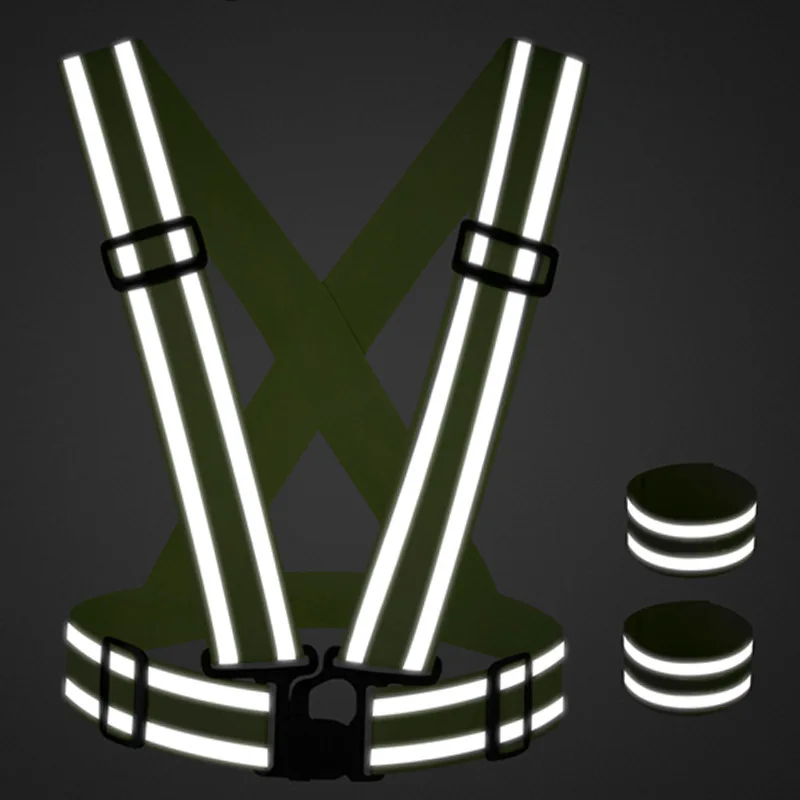 

Apace Vision Reflective Vest Running Jogging Walking Cycling Fits Over Out Lightweight Adjustable Elastic Safety Visibility Vest