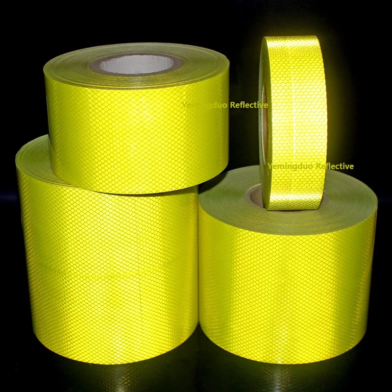 High Visibility Super Strong Reflective Car Decoratiive Sticker Fluorescent PET Self-adhesive Tape Road Traffic Warning Sign