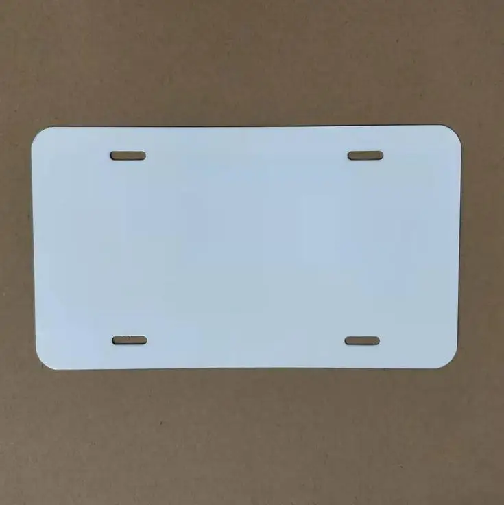 Factory Price!! 50pcs/lot Sublimation Blank Metal Car Number Plate For Dye Sublimation Printing Transfer DIY