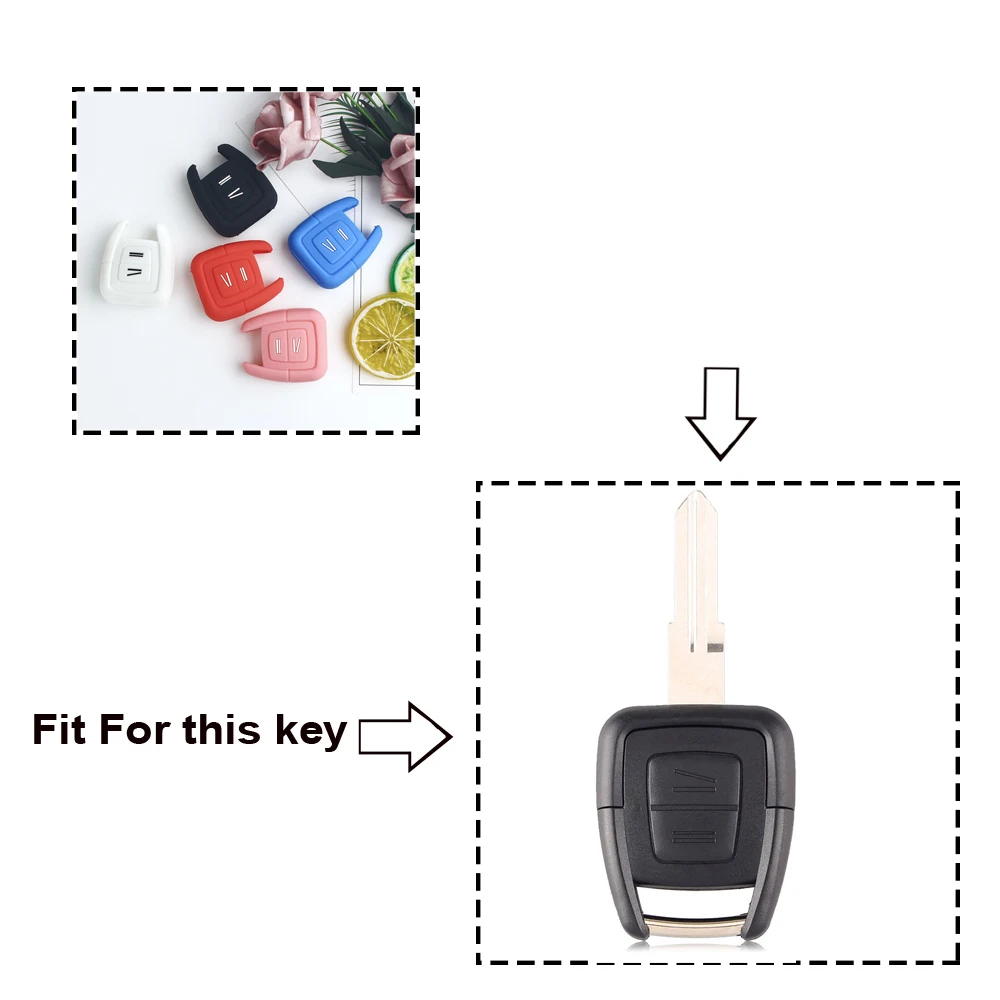 KEYYOU 2 Button Silicone Key Cover Fob Case Keychain For Vauxhall Opel Holden Astra Zafira Vectra Tigra Omega Signum Car Styling