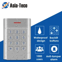 IP66 Waterdichte Standalone Access Control Keypad Zinklegering Case Beveiliging Toegangsdeur Reader Toegangscontrole Systeem 1000 Gebruiker K5