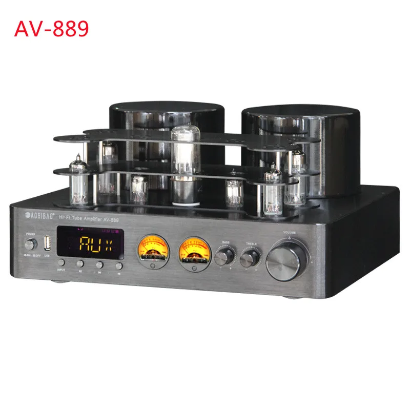 

New Products HiFi Bluetooth 5.0 Vacuum Tube Amplifier Stereo Receiver COAX/OPT Integrated Power Amplifier USB Music PlayerAV-889