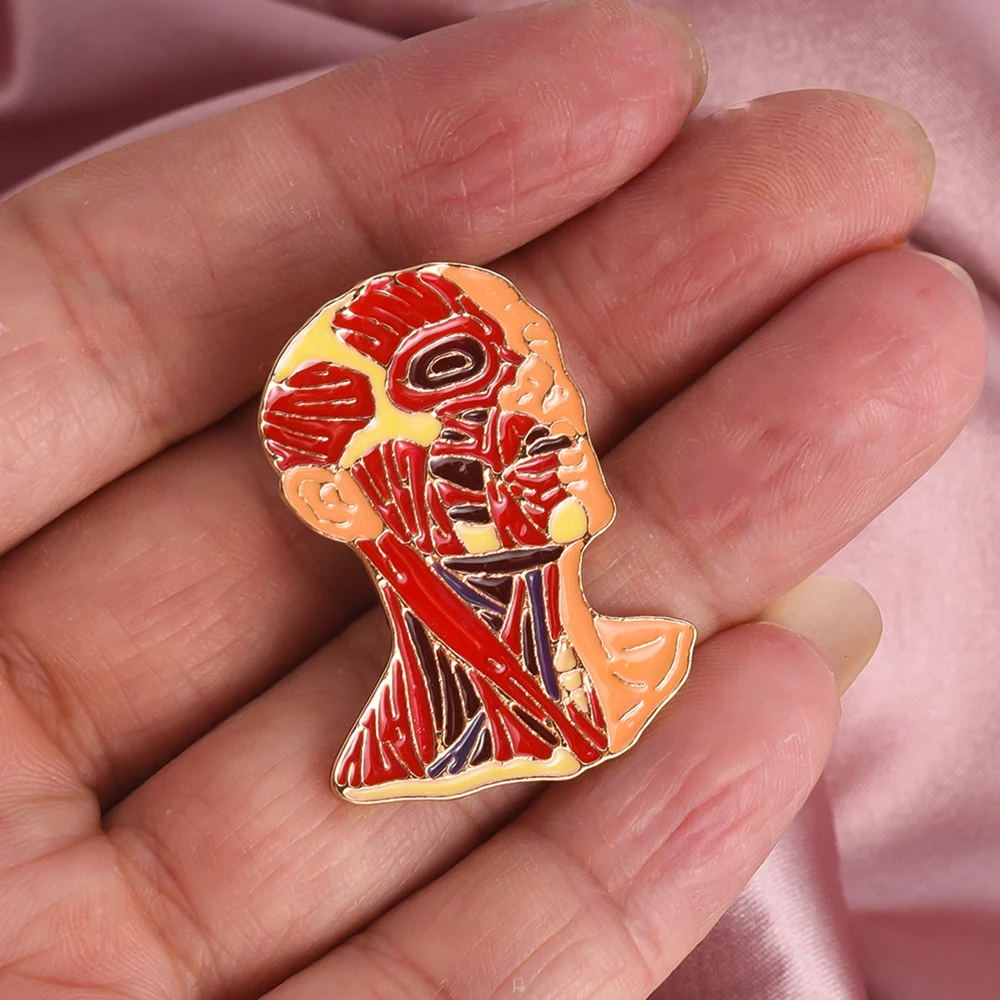 New Medical Anatomy Brooch Pin Medicine Jewelry Enamel Pins Surgeon Nurse Student Backpack Lapel Brooches for Doctor Gift