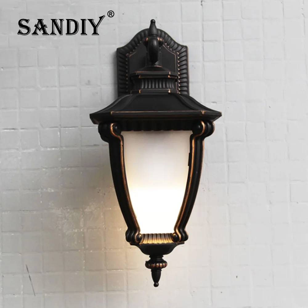 Imagem -03 - Sandiy-iluminação Led para Ambientes Externos Luminária de Parede Ip65 à Prova Dágua para Casa Porta Varanda Casa Jardim Retro Lâmpada de Parede Externa