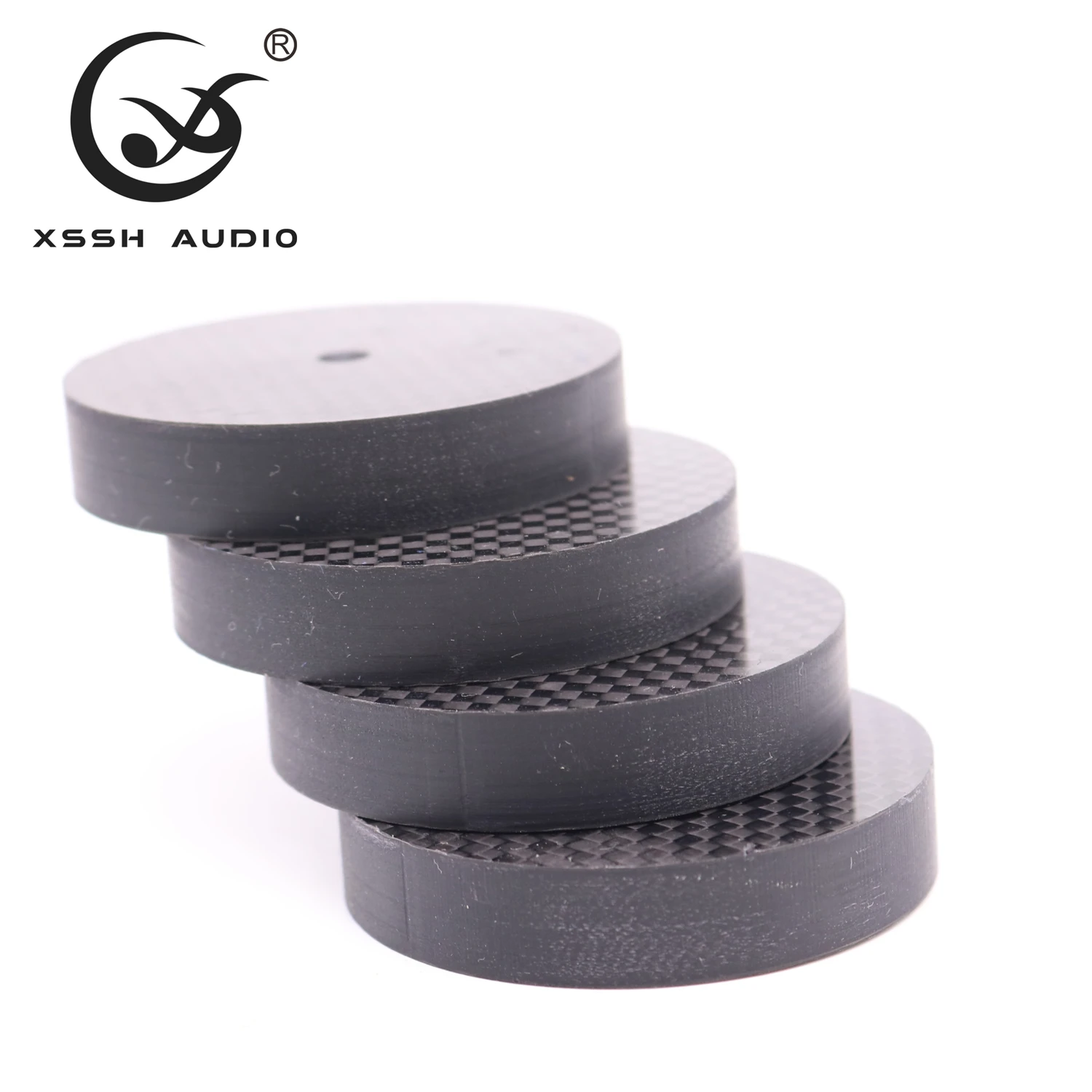 

4pcs YIVO XSSH OEM Big Carbon Fiber Cylinderaudio CD Power Amplifier Bookcase Turntable Foot Pad Shock Absorber Foot Stand Pad