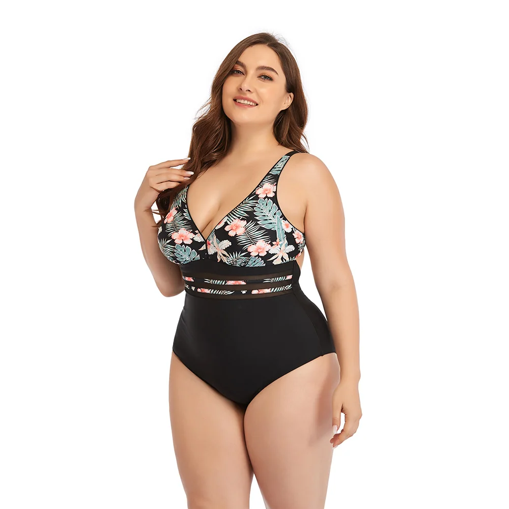 2024 Swimwear Women One Piece Swimsuit Monokini Plus Size Bathing Suit 3XL Large Cup Bodysuit Maillot De Bain Femme купальник