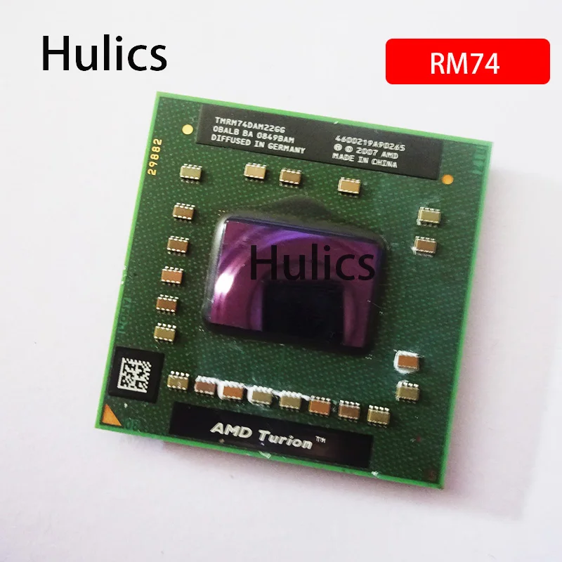 Used AMD Turion 64 X2 Mobile Technology RM-74 RM 74 RM74 2.2 GHz Dual-Core Dual-Thread CPU Processor TMRM74DAM22GG Socket S1