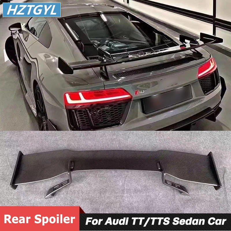 

Carbon Fiber Material Back Trunk Wing Rear Spoiler For Audi TT TTS R8 A3 A4 And Other Sedan Car Tuning