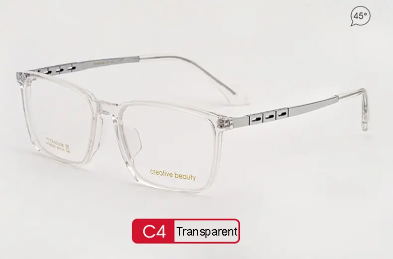 Vollrand Reinem Titan Rahmen Gläser Für Männliche Neue Ankunft Quadratische Form Upsale Business Stil Myopie Eyewears – Detail 10