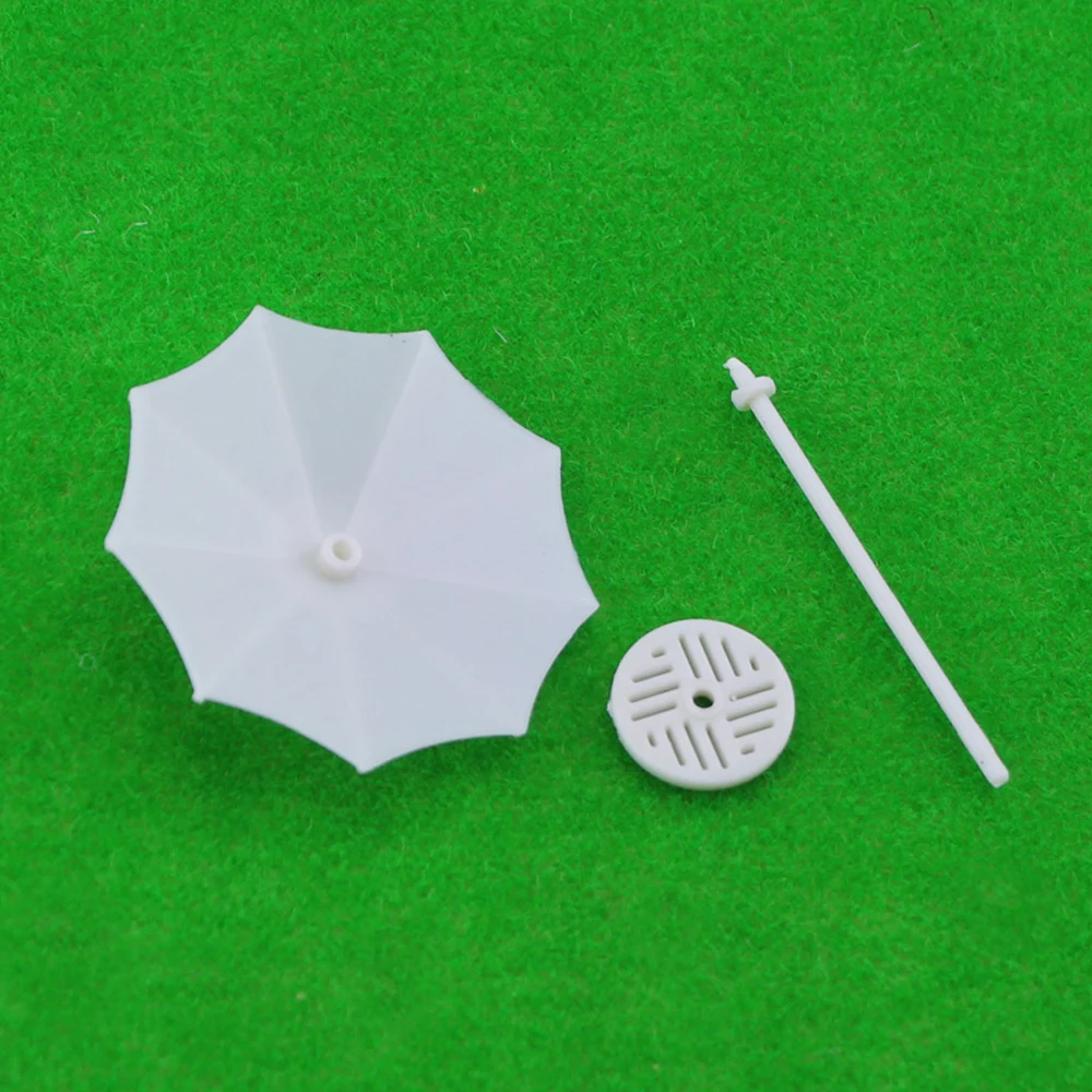 10pcs 1:200-1:75 Miniaure Paraol Model ABS Plastic Beach Umbrella Diy Model Making Architecture Building Layout for Diorama