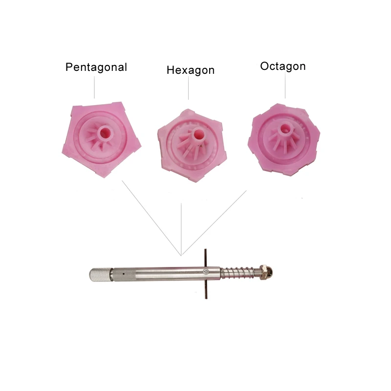 Aluminum Gemstone Faceting Machine Handle Pentagonal Hexagon Octagon Jewelry gem faceting handpieceMaking dop stick