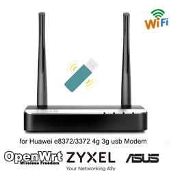 Беспроводной маршрутизатор 300 Мбит/с для Huawei e8372/3372 4g 3g usb-Модем WiFi Ретранслятор OPENWRT/DDWRT/Padavan/Keenetic omni II