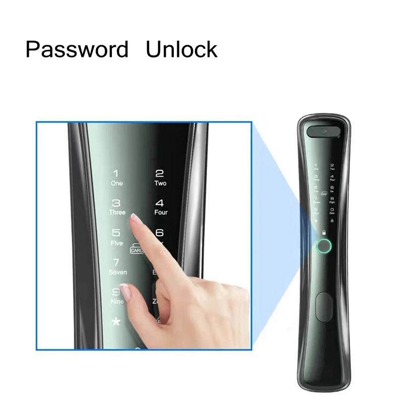 Smart Door Lock With Camera Biometric Fingerprint Lock Security Password Lock Key IC Card Electronic Lock With Lock Cylinder