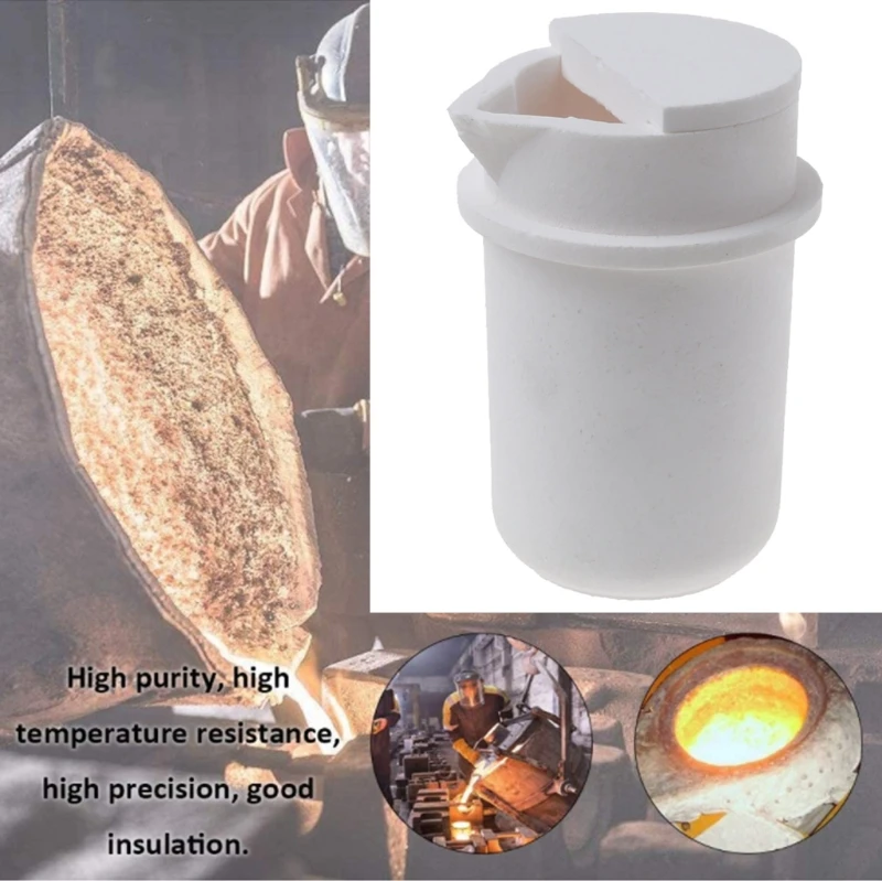 1000g Quartz Melting Crucible Cup Furnace Melting Casting Refining Gold Silver Copper Casting Ceramic Crucible Dish Cups