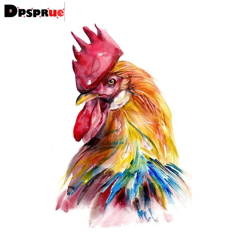 

Dpsprue Full Square/Round Diamond Painting Cross Stitch Diamond 3D Embroidery Cock DIY 5D Moasic Home Decor Gift D41