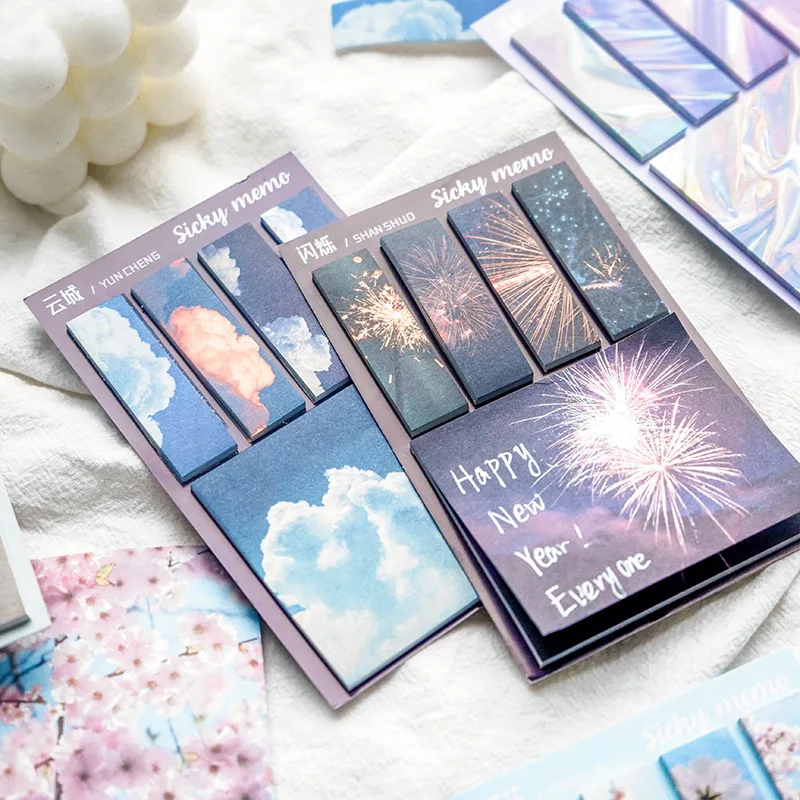 Fragment Of Landscape Mini Memo Pack Sakura Moon Snow Aurora Sticky Note Paper