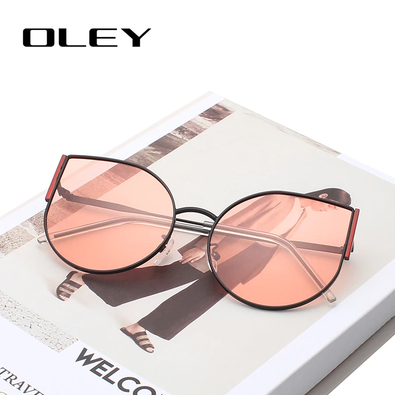 

OLEY Fashion Cat Eye Sunglasses Women Brand Designer Vintage Retro Sun glasses Female Fashion Cateyes Sunglass UV400 Y8950