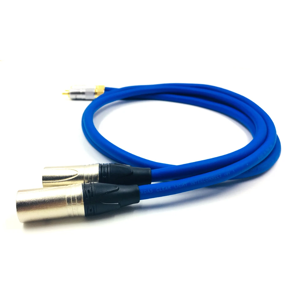 Thouliess Pair Nak-chi RCA to XLR Male to Male Balacned Audio Interconnect Cable XLR to RCA Cable with CARDAS Clear-Light-USA