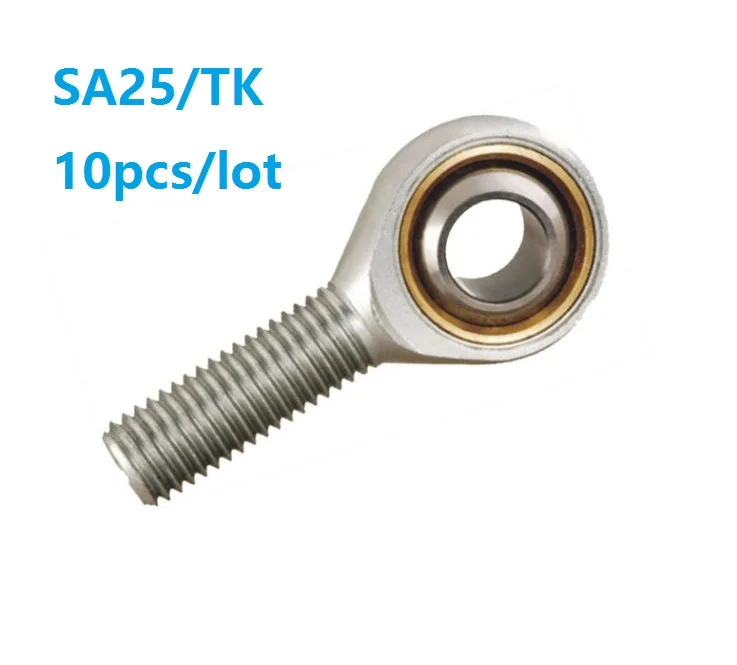 

10pcs/lot SA25/TK (d=25mm) Rod End Joint Bearing Outer male Internal Thread Metric Female Right /Left Hand