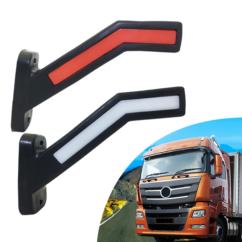 2pcs Waterproof Trailer LED Side Marker Lighting Outline Marker Truck Light Van LED Lamps Caravan Lorry Side Marker Lights .