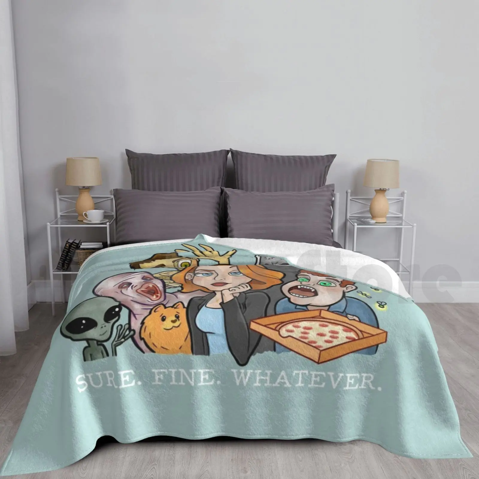 Sure. Fine. Whatever. Scully Black Shirts Blanket For Sofa Bed Travel Scully Mulder And Scully The X Files