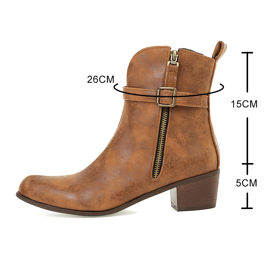 Motorcycle Boots Western Cowboy Boot Women Snake Print Short Cossacks Low Heels Cowgirl Booties Buckle Ankle Botas Autumn Shoes