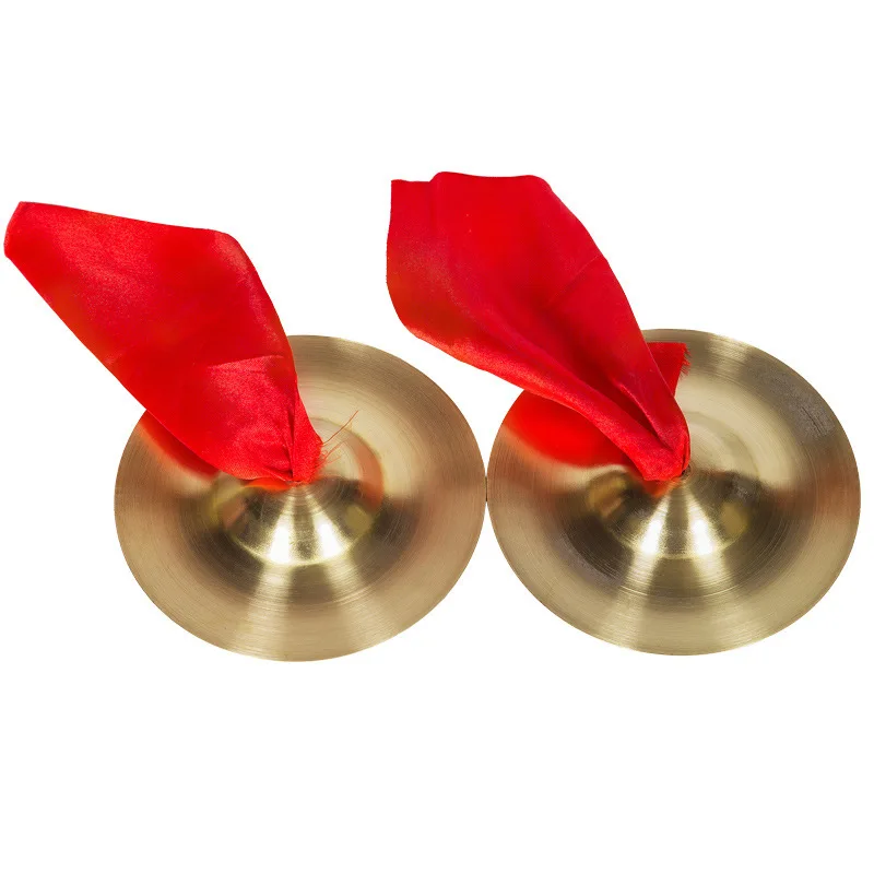 Cymbal hand percussion instrument Chinese traditional gongs with stage rhythm percussion toys 1 pair