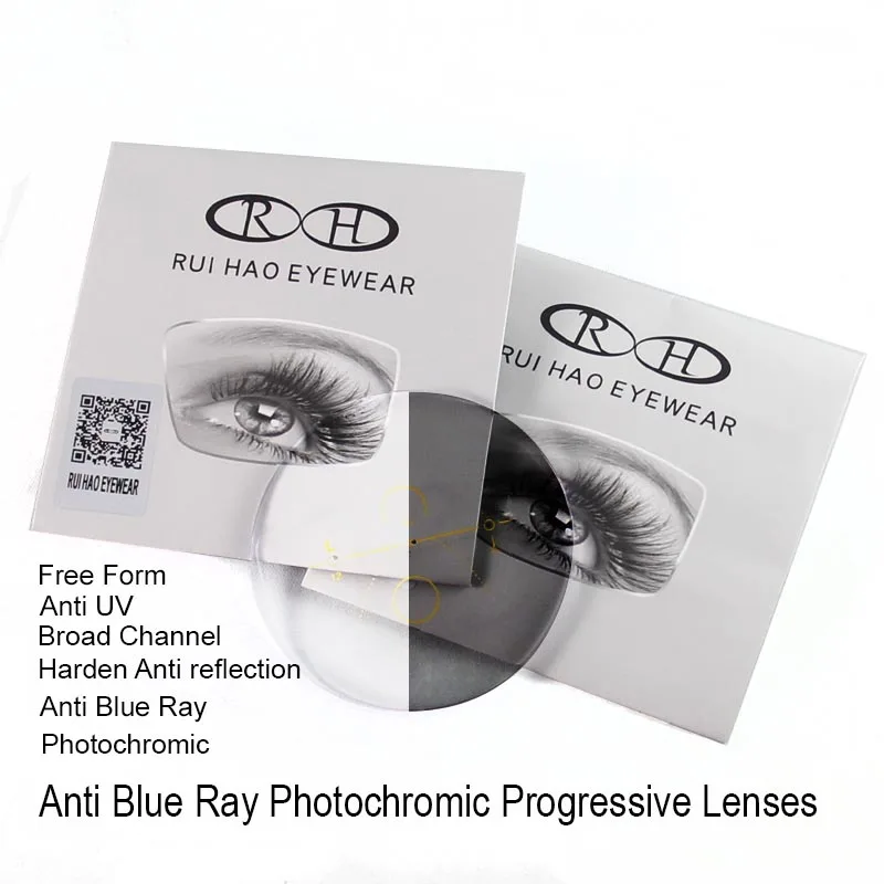 

Photochromic Progressive Lenses Anti Blue Ray Multifocal Lens Prescription Glasses Myopia Reading Spectacles 1.56 1.61 1.67