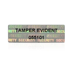 Hologram Tamper-Proof Stickers , Void Warranty Security Labels， Tamper-Evident Sealing Sticker  , Serial Number, 2000pcs 25x8mm