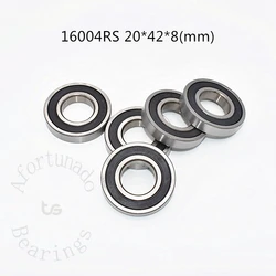 16004RS 20*42*8 mm 1Piece free shippping bearing 16004 chrome steel deep groove bearing
