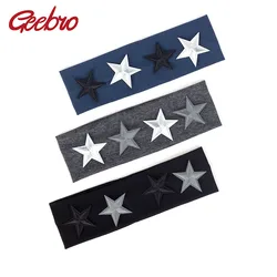 Geebro Girls Baby Cute Elastic Cotton Flat Headband Star Fashion Soft Kid Hairband Turban Toddler Headwear Hair Accessories