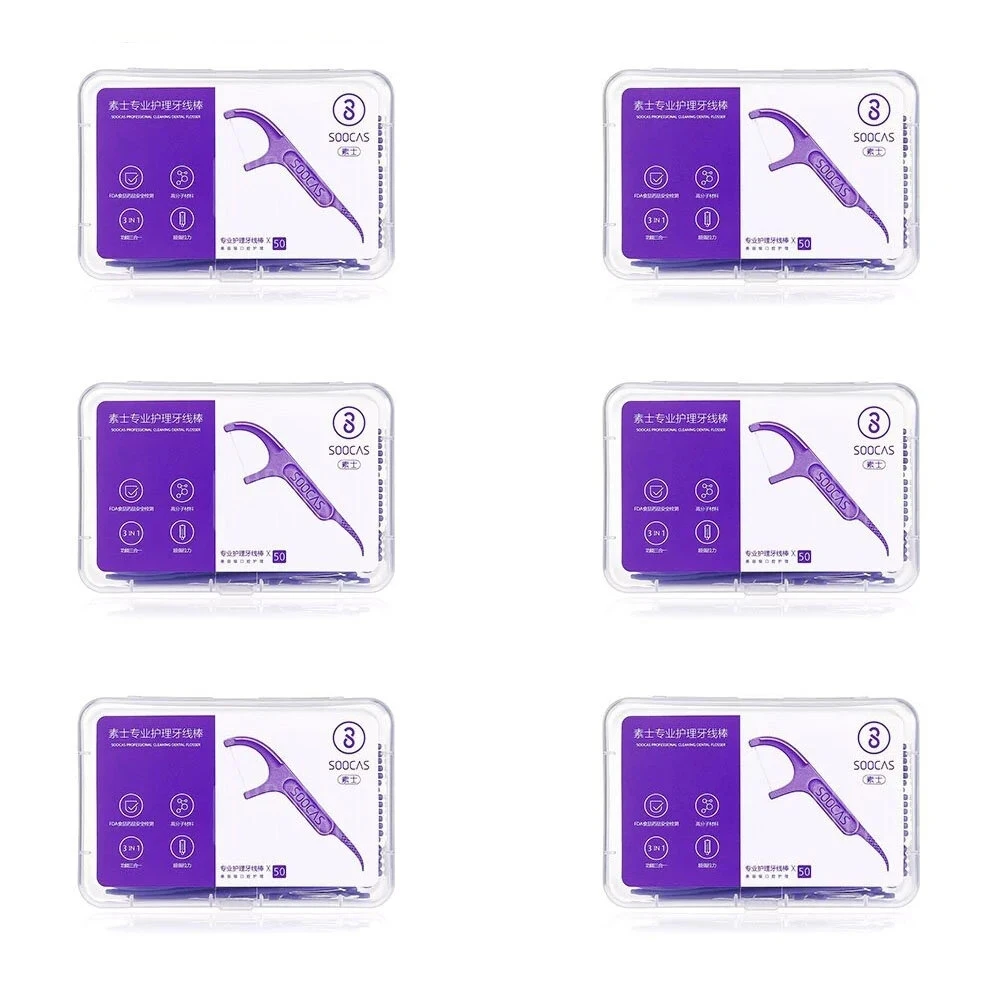 

youpin 300pcs SOOCAS Professional Dental Flosser Ergonomic Design FDA Testing Food Grade