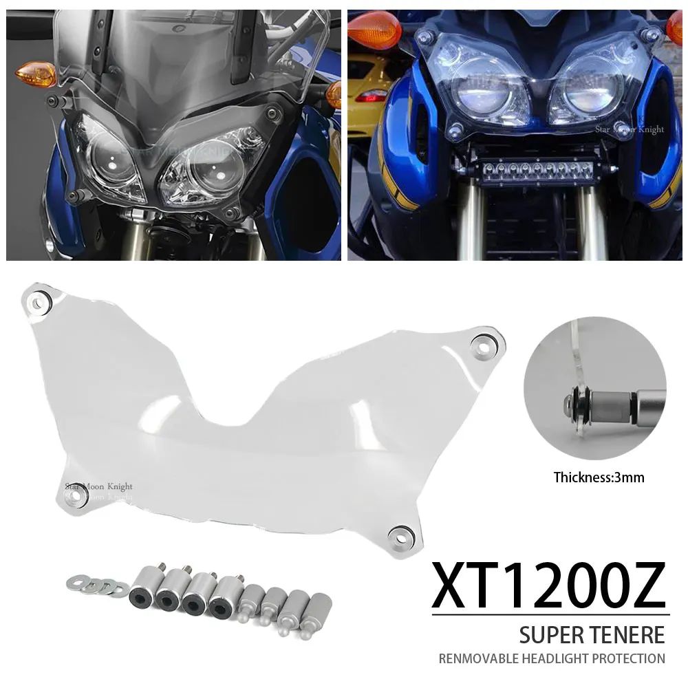 

For YAMAHA XT 1200 Z XT1200Z Grille Headlight Protector Guard Lense Cover xt1200 Super Tenere 2010 Acrylic Motorcycle Accessorie