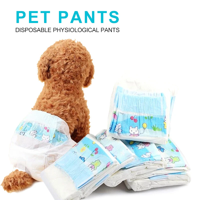 

Disposable Dog Paper Diaper Dogs Disposable Physiological Pant Pet Diaper Super Absorbent Pets Panty-shape Diapers Pet Accessory