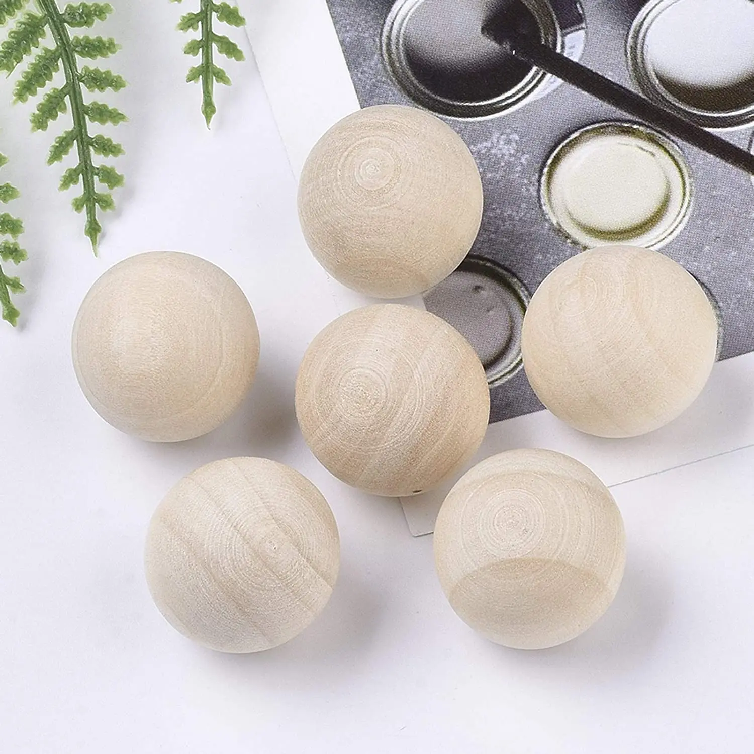 100 pcs Perline di Legno Rotondo Big Palle di Legno Di Legno Senza Fori di Diverse Dimensioni Per Monili Che Fanno I Risultati mestieri di DIY