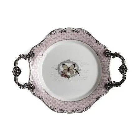 DOLBOVI Ultraform Marianna Butterfly 8176 porcelain Large Serving tray tray поднос plateau de service