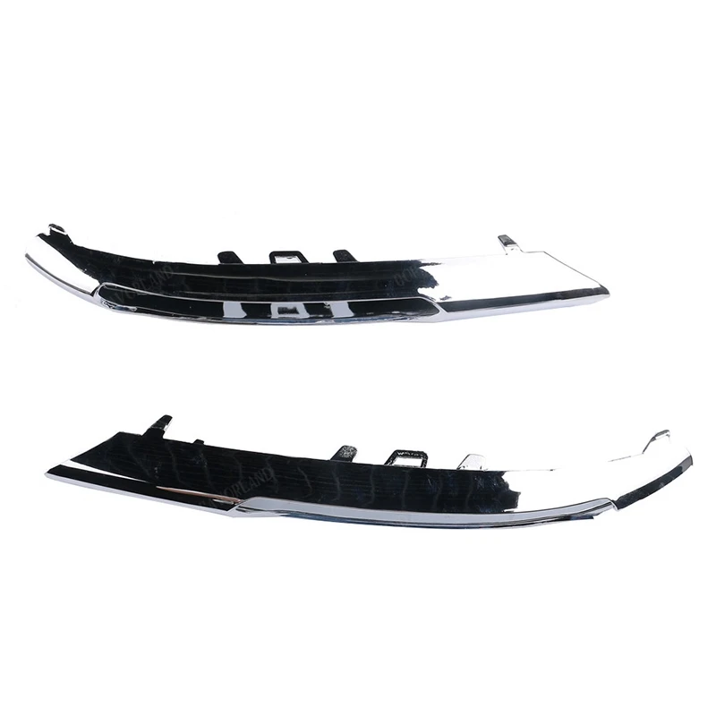 2Pcs Front Bumper Fog Light Grille Chrome Trim Molding Left Right for Mercedes Benz W212 09-12 2128851574 2128851674