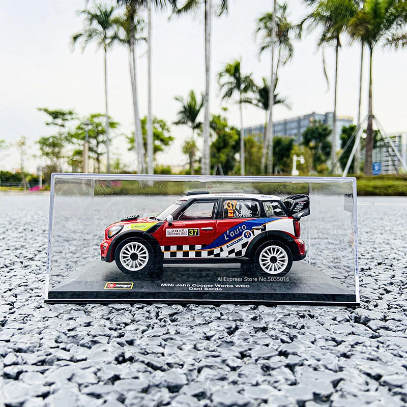 Bburago 1:32 2012 MINI John Cooper Works #37 Pierre Campana DS WRC Rally Racing Alloy Model Car model Collecting gifts