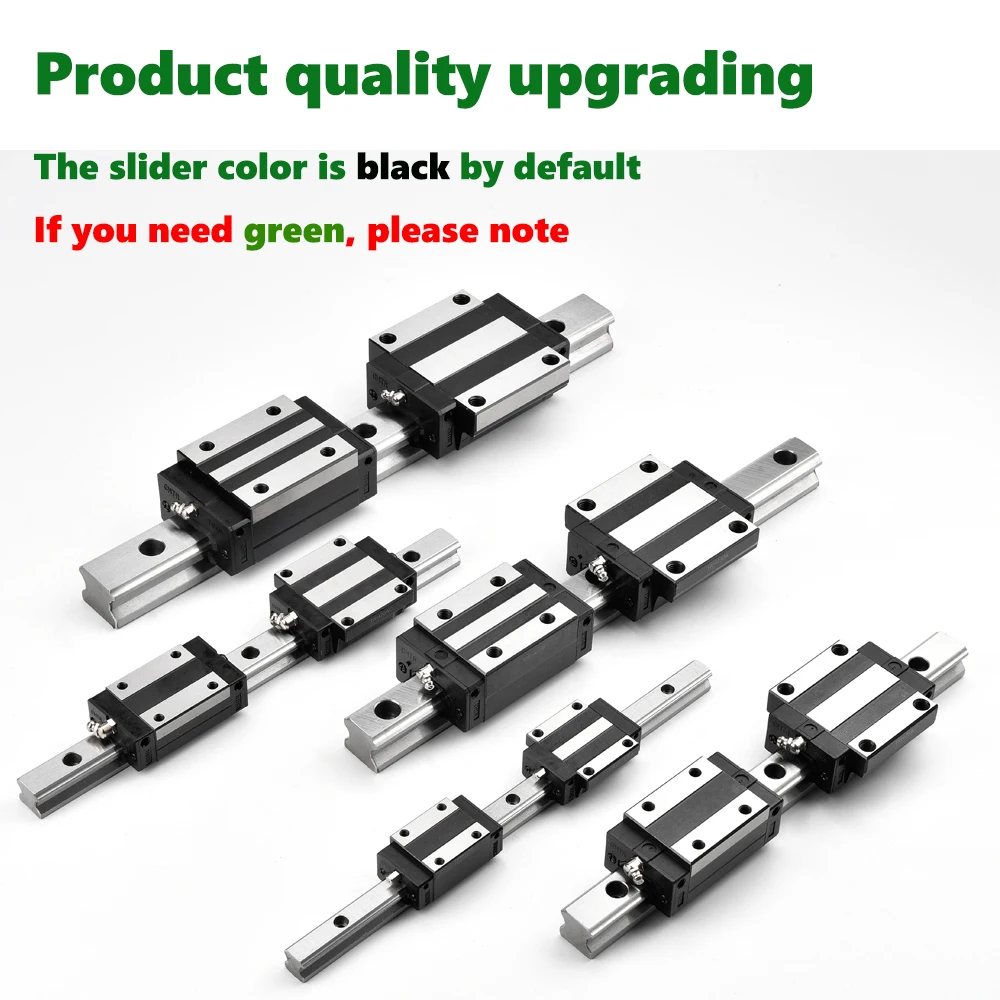 HGW15 HGW20 HGW25 HGW30 heavy linear rail slide 1pc HGW15 linear guide 1pc HGW15 carriage CNC 3D Printer Customizable Any Size