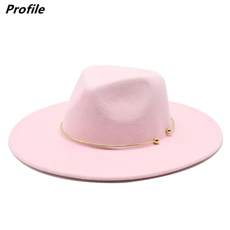 Różowy Fedora nowe akcesoria europejski i amerykański Unisex Fedora Hip Hop Jazz czapka zimowa шапка женская