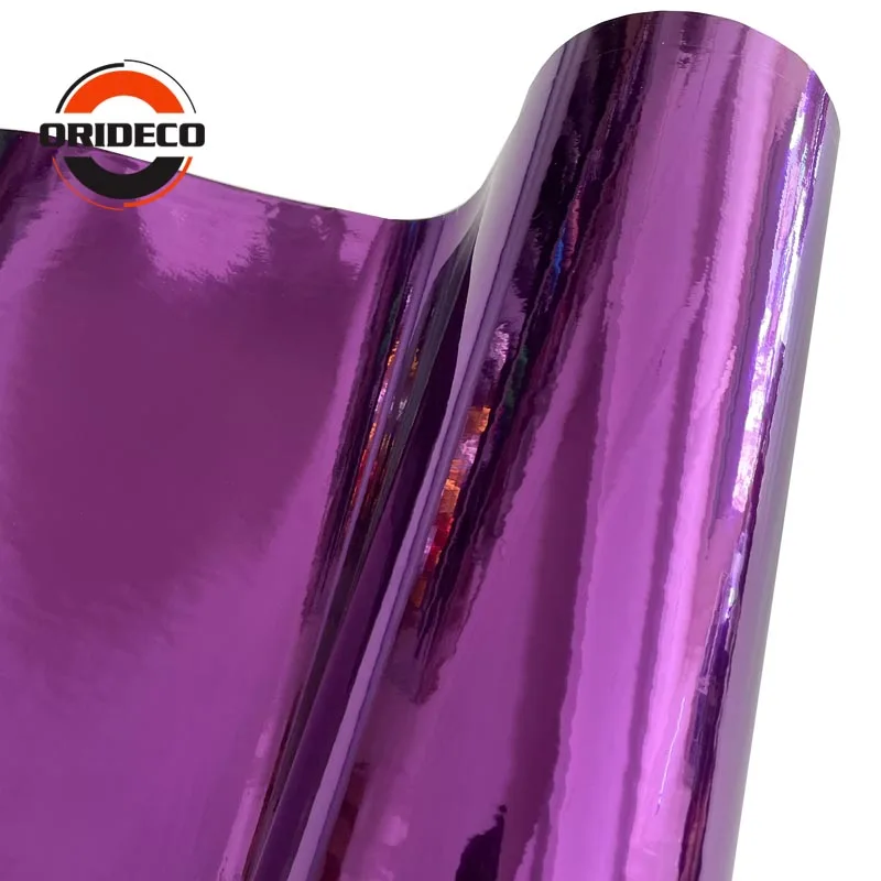 10/20/30/40/50*152CM High Stretchable Orange Chrome Air Bubble Free Mirror Vinyl Wrap Film Sticker Emblem Car Bike Motor Cover