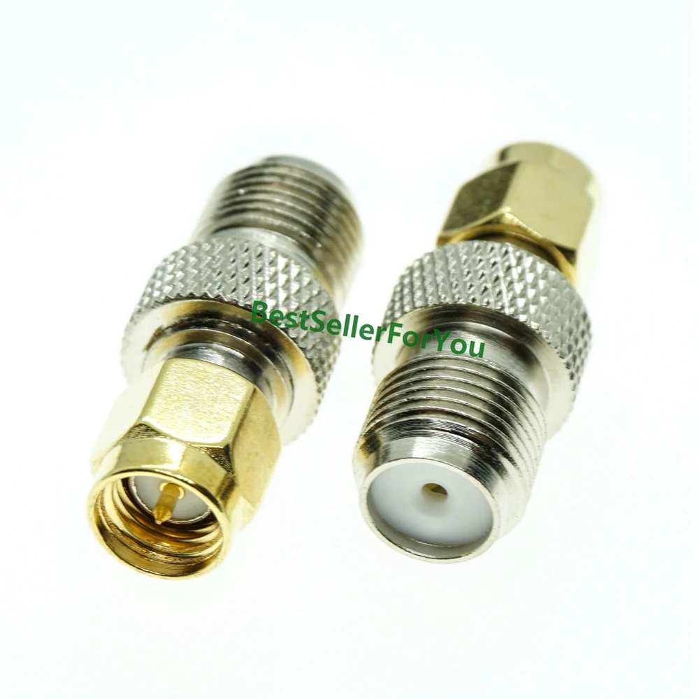 F Type Female Jack To SMA Male Plug Coax Coaxial Connector RF Adapter