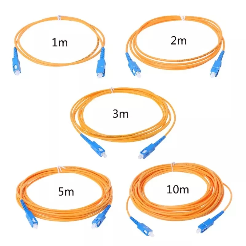 10 Pcs SC/UPC-SC/UPC-SM Fiber Optic Jumper Cable Single Mode Extension Patch Cord 1m, 3m, 5m, 10m100% brand new high quality