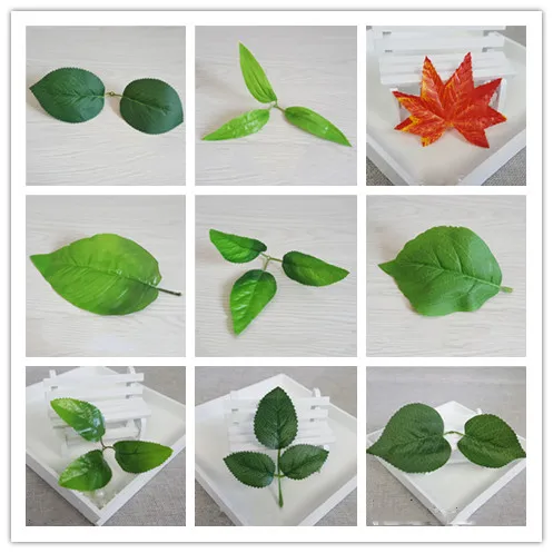 10PCS Silk flower leaf arrangement flower accessory containing wire simulation flower artificial flower for wedding decor