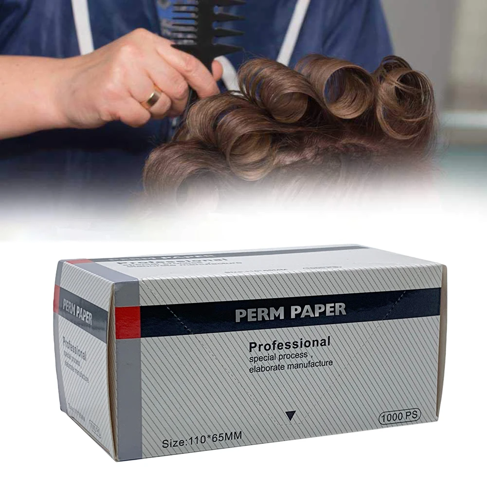 1000 pcs Hair Perm Paper,Ultra-thin Mesh Breathable Extraction Designs Perming Paper Suitable for Hair Salon and Individual Use