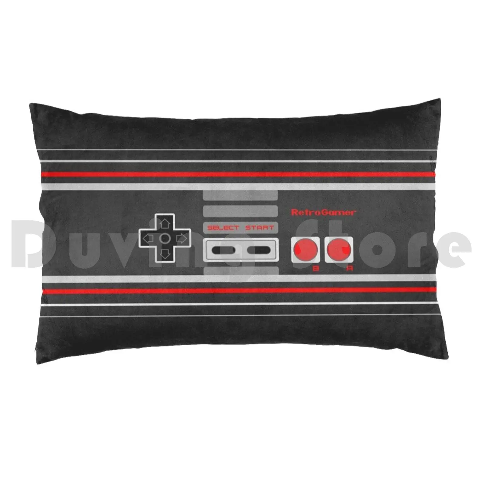 Nes Retro Gamer-Controller Pillow Case Printed 50x75 Nes Gamer Gaming Retro Console Famicom